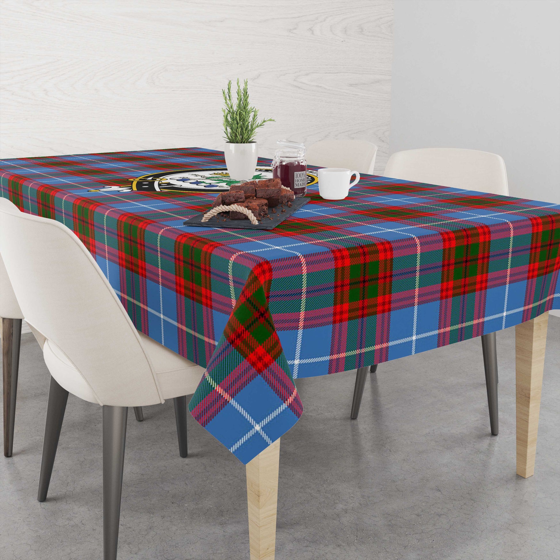Crichton (Crighton) Tartan Tablecloth with Family Crest M 39.4"x59"(100x150cm) - Tartan Vibes Clothing