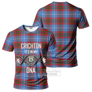Crichton (Crighton) Tartan T-Shirt with Family Crest DNA In Me Style - Tartan Vibes Clothing