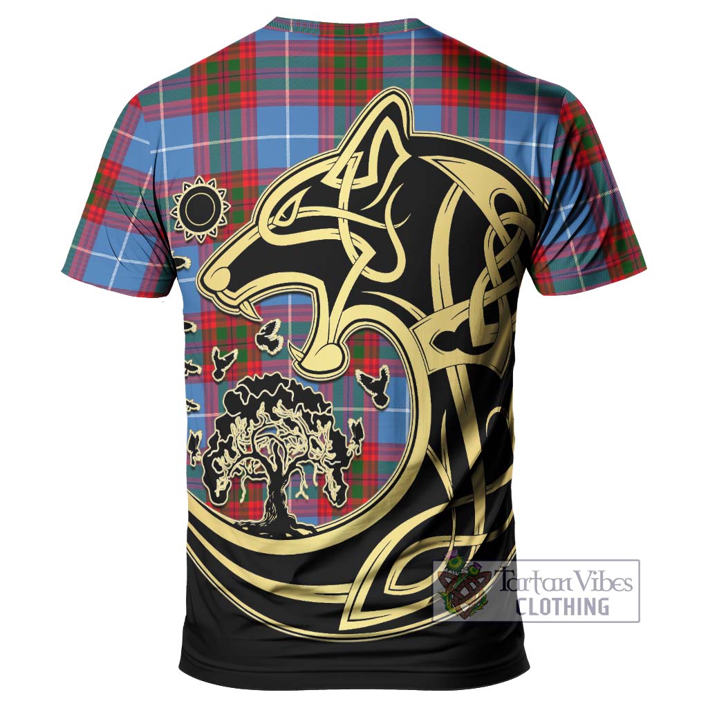 Crichton (Crighton) Tartan T-Shirt with Family Crest Celtic Wolf Style - Tartan Vibes Clothing