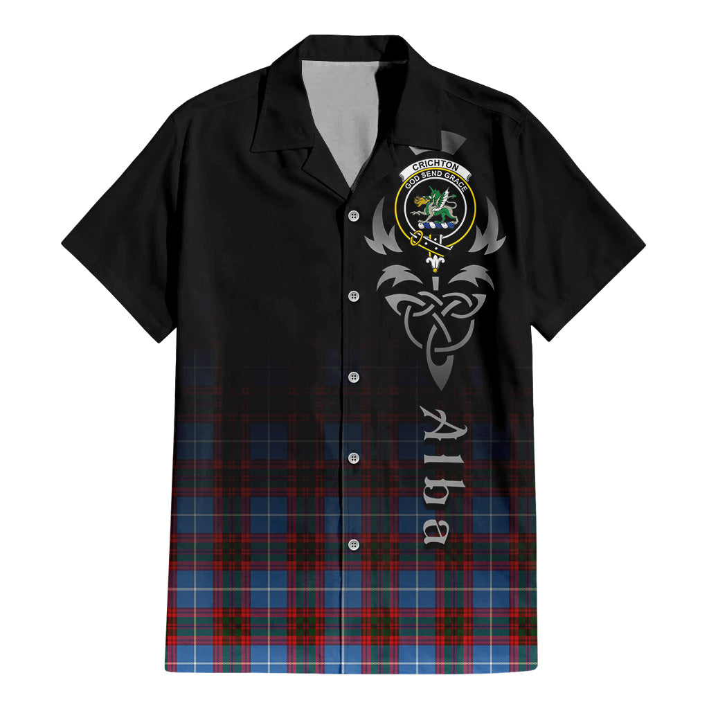 Crichton (Crighton) Tartan Hawaiian Shirt Shirt Featuring Alba Gu Brath Family Crest Celtic Inspired - Tartan Vibes Clothing