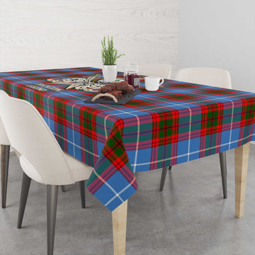 Crichton Tartan Tablecloth with Clan Crest and the Golden Sword of Courageous Legacy