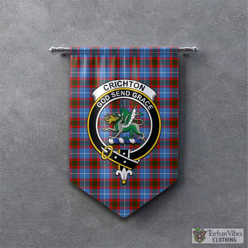 Crichton (Crighton) Tartan Gonfalon, Tartan Banner with Family Crest - Tartan Vibes Clothing