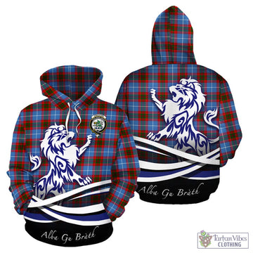 Crichton (Crighton) Tartan Hoodie with Alba Gu Brath Regal Lion Emblem - Tartan Vibes Clothing