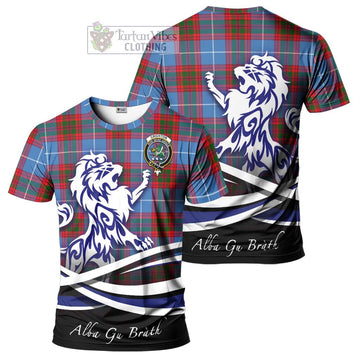 Crichton (Crighton) Tartan Cotton T-shirt with Alba Gu Brath Regal Lion Emblem Women's Shirt - Tartan Vibes Clothing