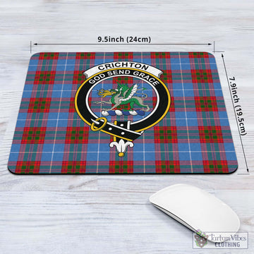 Crichton Tartan Mouse Pad with Family Crest