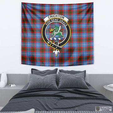 Crichton (Crighton) Tartan Tapestry Wall Hanging and Home Decor for Room with Family Crest - Tartan Vibes Clothing