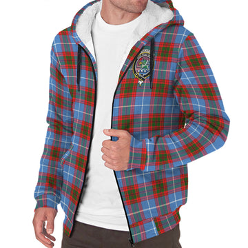 Crichton Tartan Sherpa Hoodie with Family Crest