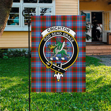Crichton Tartan Flag with Family Crest