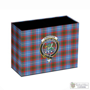 Crichton (Crighton) Tartan Pen Holder with Family Crest - Tartan Vibes Clothing