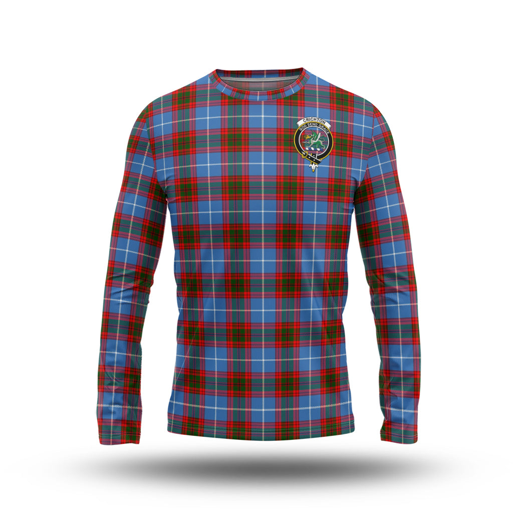 Crichton (Crighton) Tartan Long Sleeve T-Shirt with Family Crest - Tartan Vibes Clothing