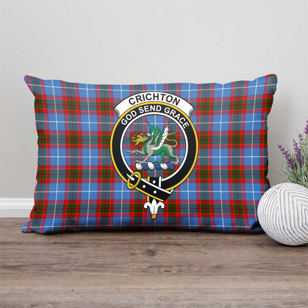 Crichton (Crighton) Tartan Pillow Cover with Family Crest - Tartan Vibes Clothing