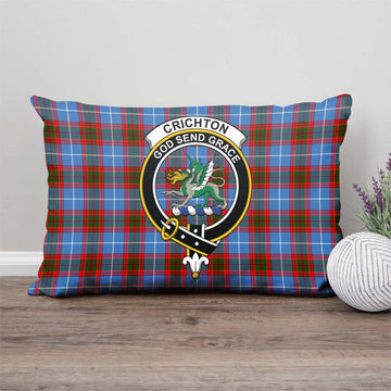 Crichton (Crighton) Tartan Pillow Cover with Family Crest - Tartan Vibes Clothing