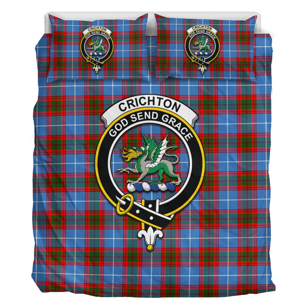 Crichton (Crighton) Tartan Bedding Set with Family Crest - Tartan Vibes Clothing