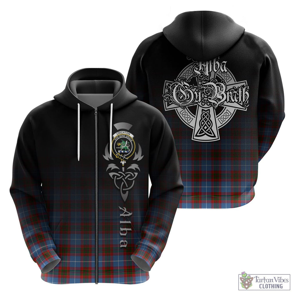 Crichton (Crighton) Tartan Hoodie Featuring Alba Gu Brath Family Crest Celtic Inspired - Tartan Vibes Clothing