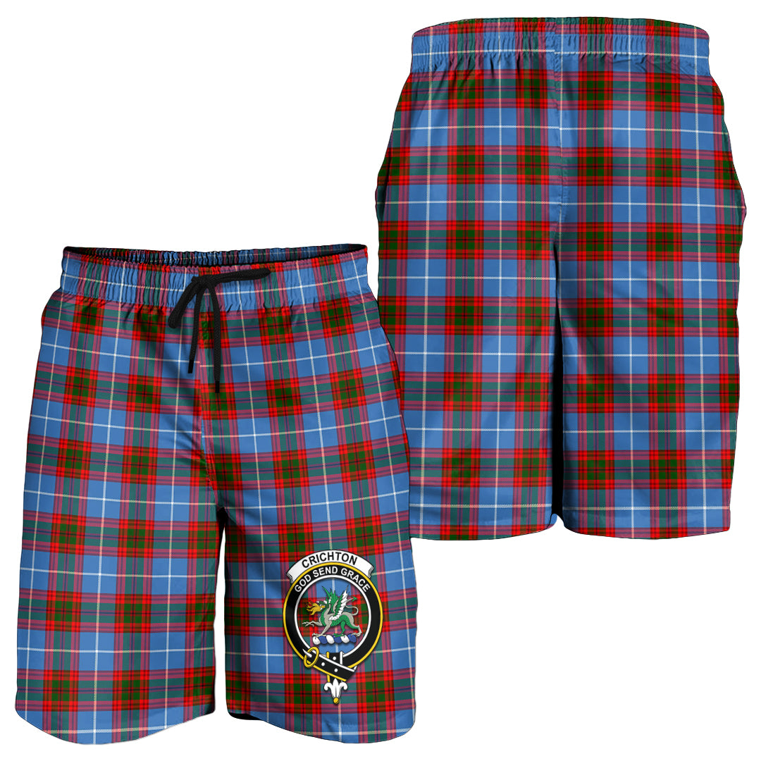Crichton (Crighton) Tartan Mens Shorts with Family Crest - Tartan Vibes Clothing