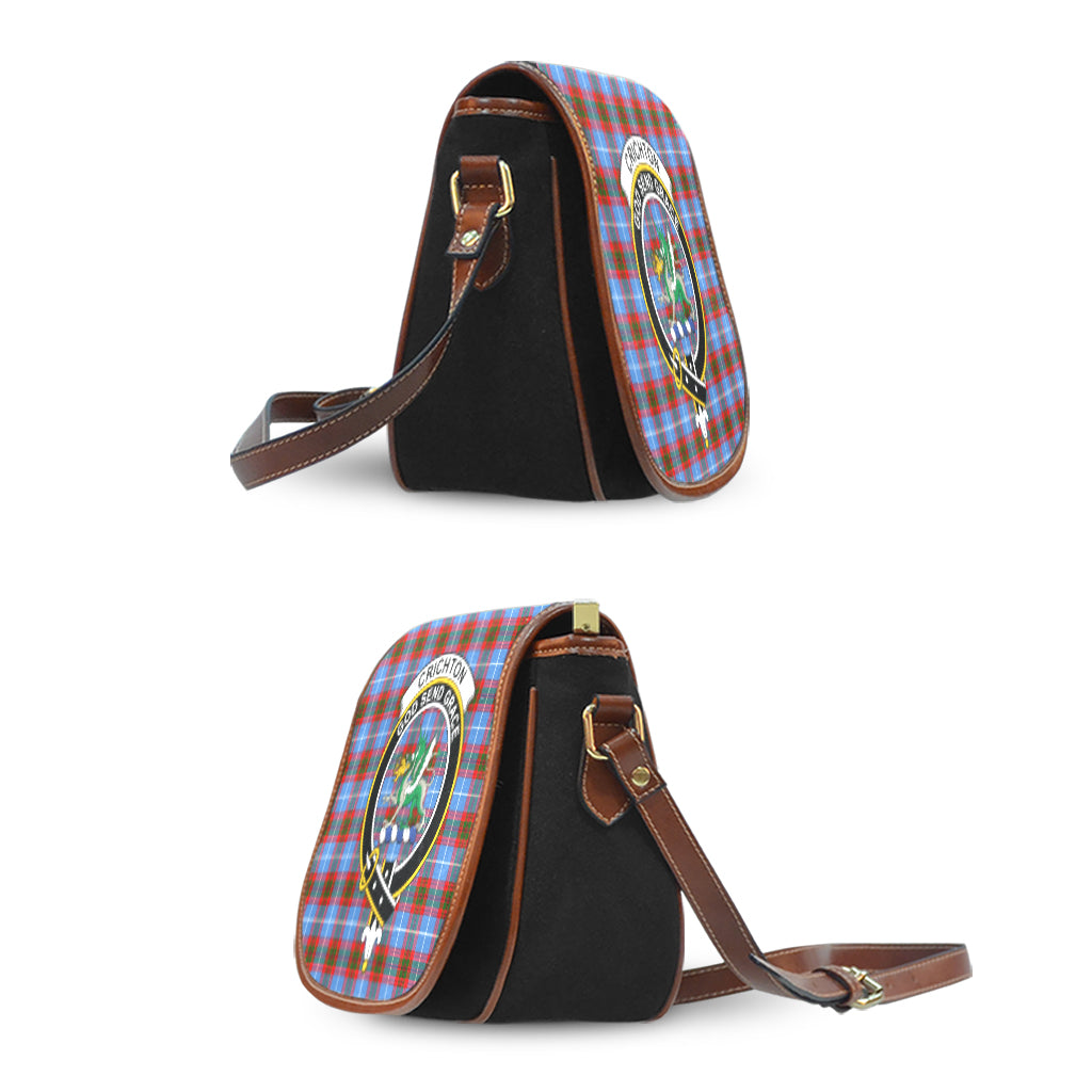 Crichton (Crighton) Tartan Saddle Bag with Family Crest - Tartan Vibes Clothing