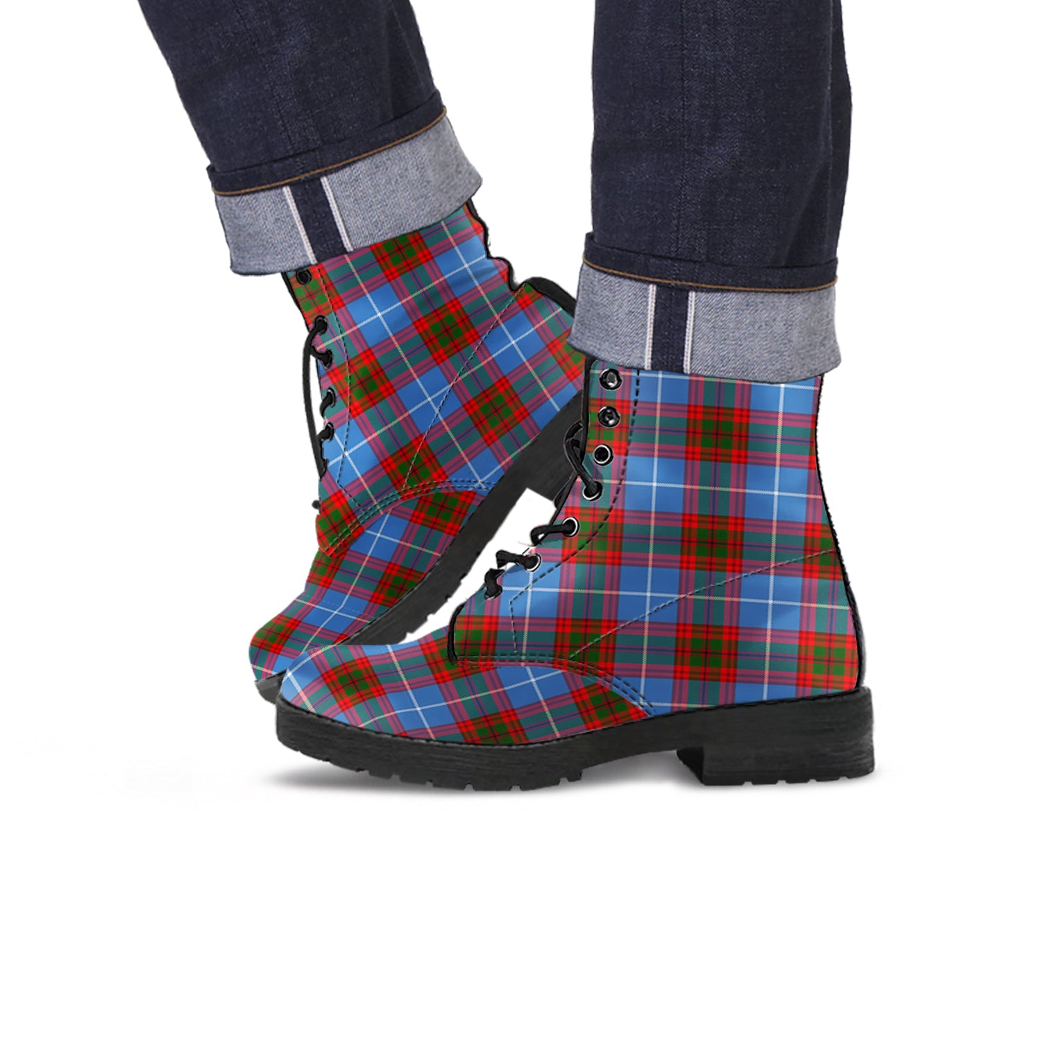 Crichton (Crighton) Tartan Leather Boots - Tartan Vibes Clothing