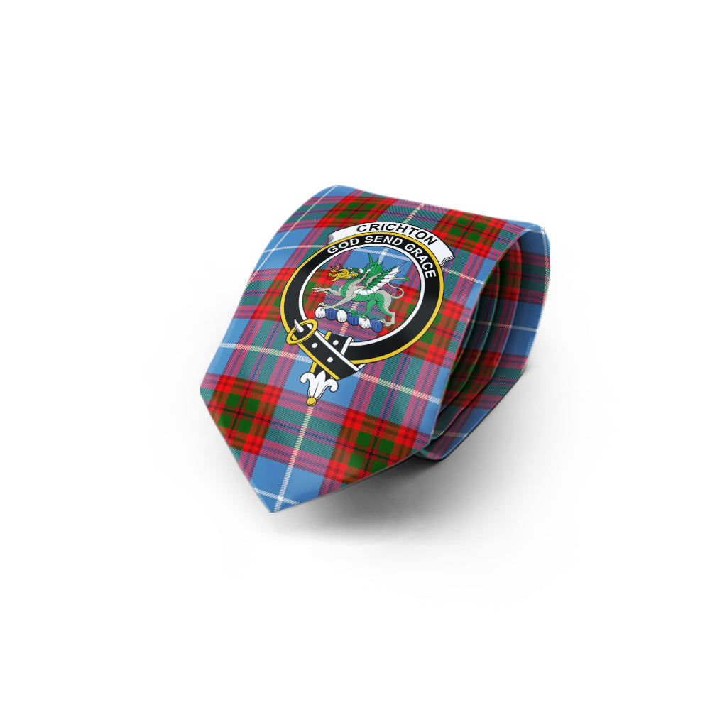Crichton (Crighton) Tartan Classic Necktie with Family Crest - Tartan Vibes Clothing