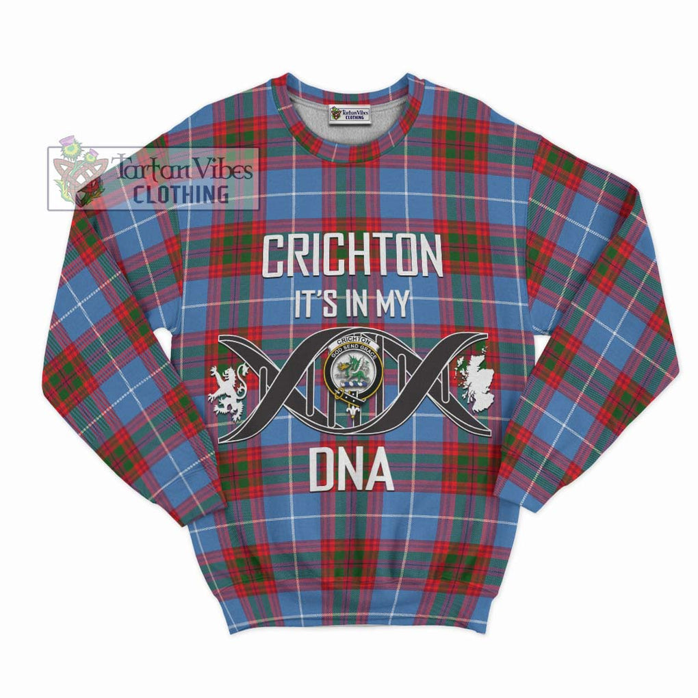 Crichton (Crighton) Tartan Sweatshirt with Family Crest DNA In Me Style - Tartan Vibes Clothing