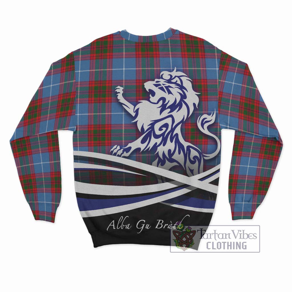 Crichton (Crighton) Tartan Sweatshirt with Alba Gu Brath Regal Lion Emblem - Tartan Vibes Clothing