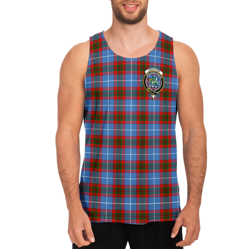 Crichton (Crighton) Tartan Mens Tank Top with Family Crest - Tartan Vibes Clothing