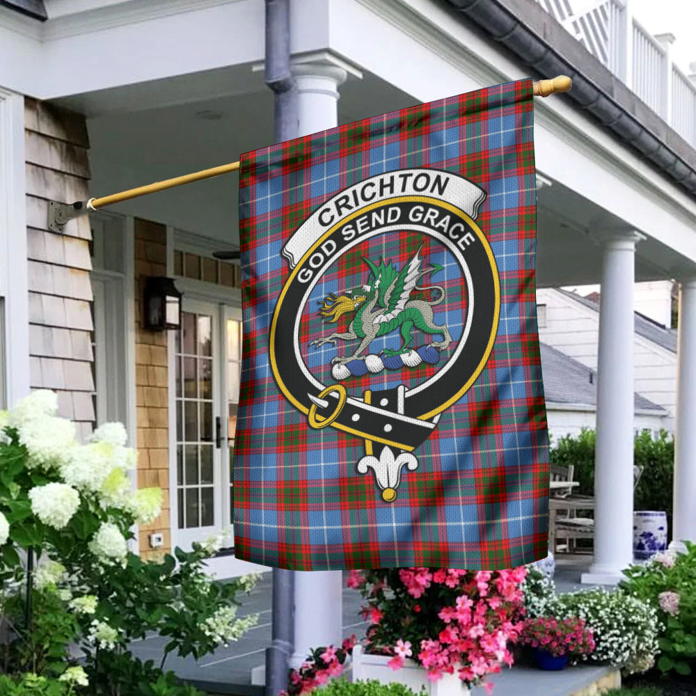 Crichton (Crighton) Tartan Flag with Family Crest - Tartan Vibes Clothing