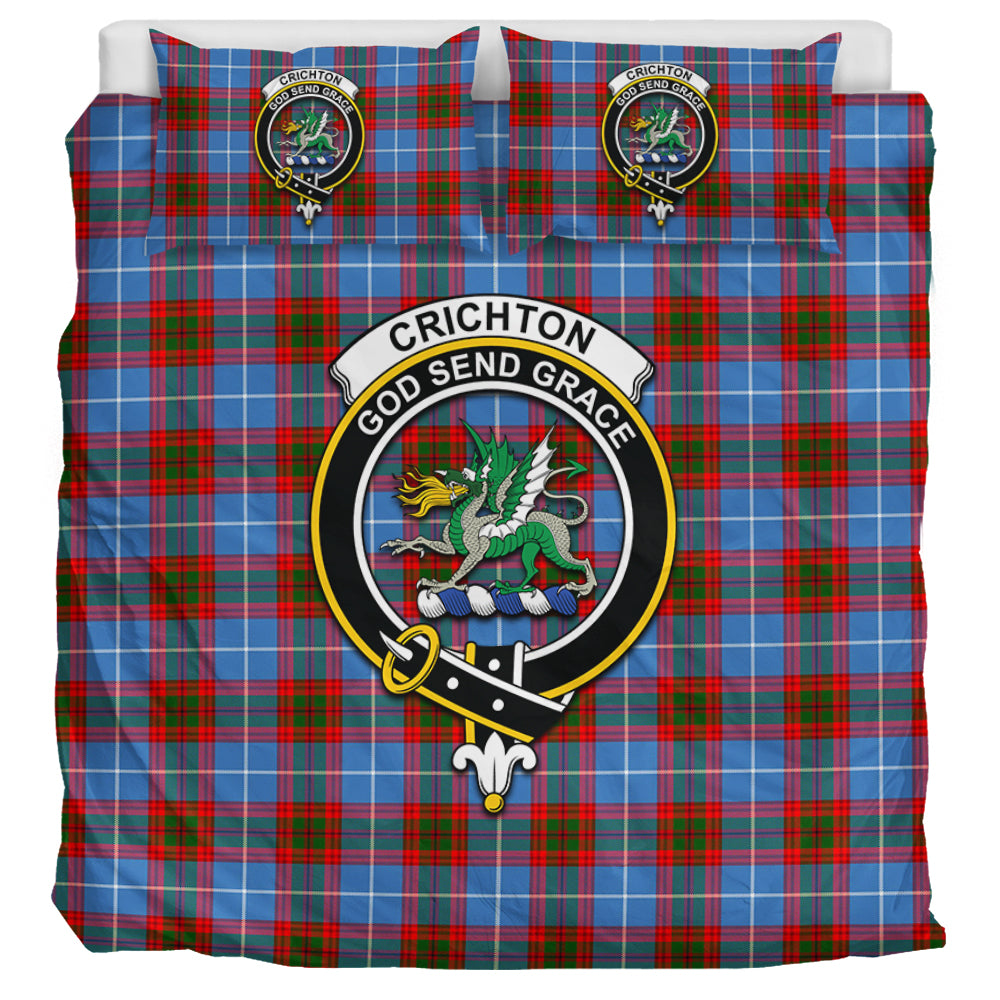 Crichton (Crighton) Tartan Bedding Set with Family Crest - Tartan Vibes Clothing