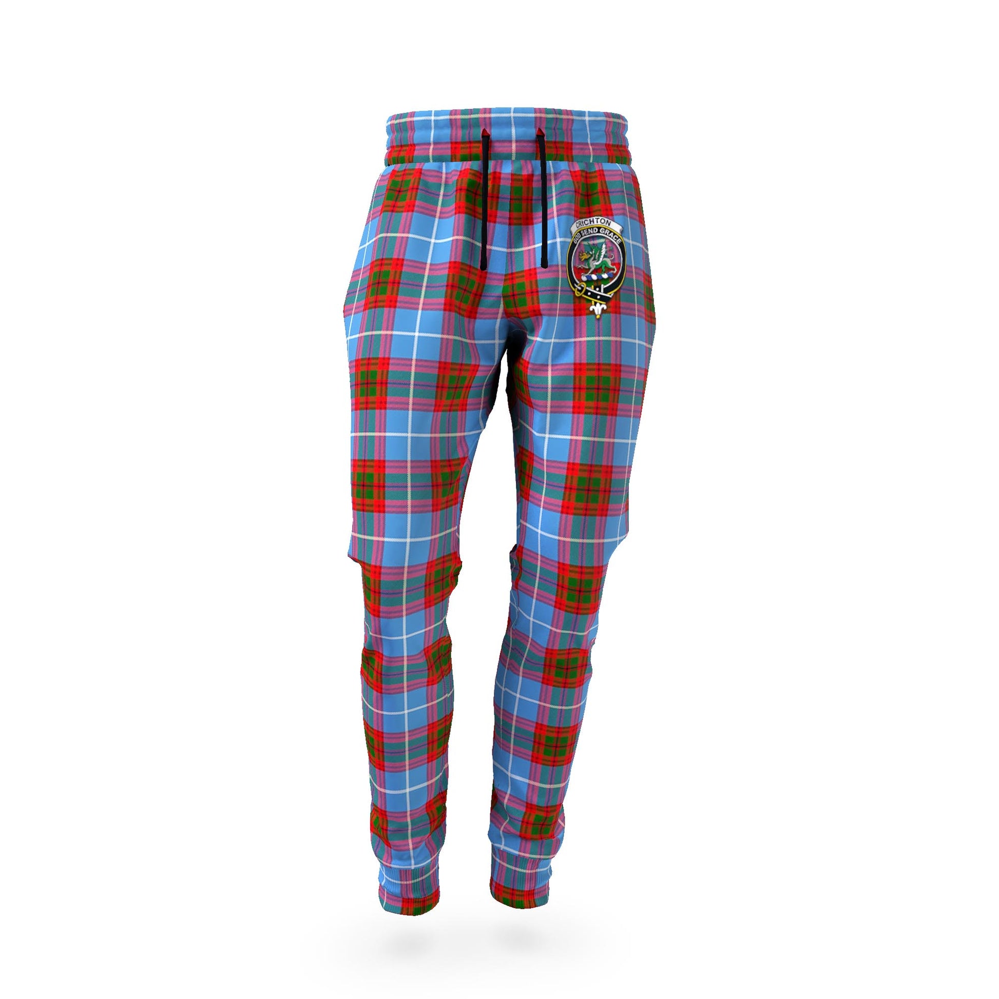 Crichton (Crighton) Tartan Joggers Pants with Family Crest - Tartan Vibes Clothing