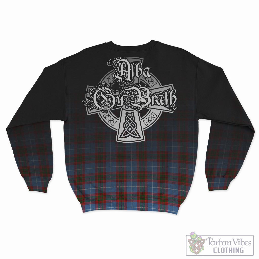 Tartan Vibes Clothing Crichton Tartan Sweatshirt Featuring Alba Gu Brath Family Crest Celtic Inspired