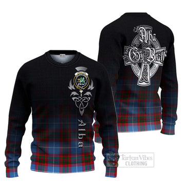 Crichton (Crighton) Tartan Ugly Sweater Featuring Alba Gu Brath Family Crest Celtic Inspired Unisex - Tartan Vibes Clothing