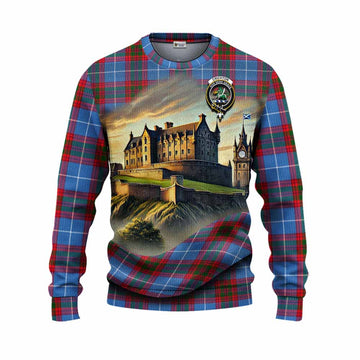 Crichton (Crighton) Tartan Family Crest Knitted Sweater with Scottish Ancient Castle Style Unisex - Tartan Vibes Clothing