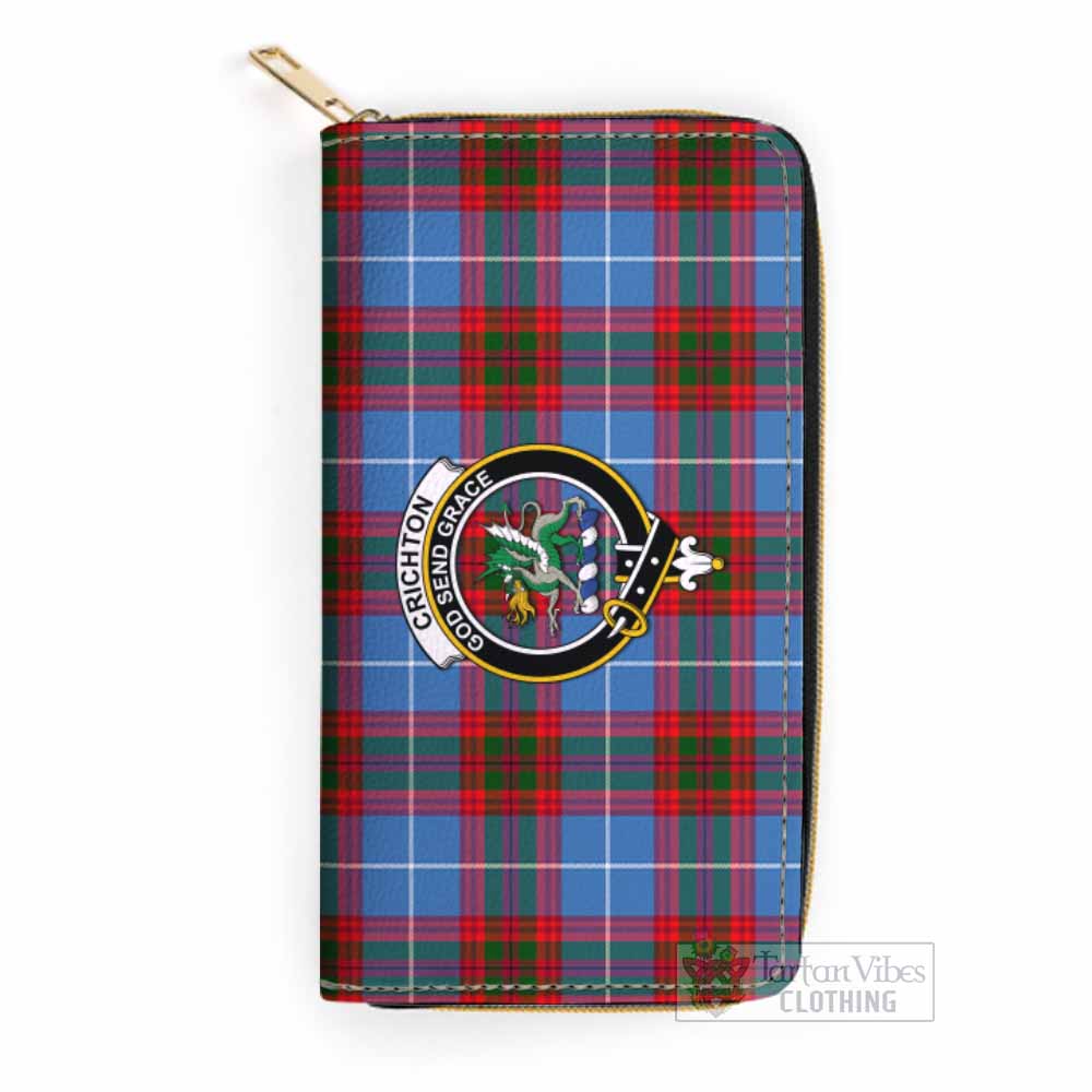 Crichton (Crighton) Tartan Women's Leather Wallet with Family Crest One Size 19.7*10.5*3.5 cm - Tartan Vibes Clothing