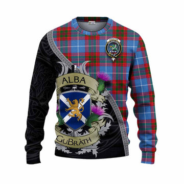 Crichton (Crighton) Tartan Family Crest Knitted Sweater Lion Rampant Royal Thistle Shield Celtic Inspired Unisex - Tartan Vibes Clothing