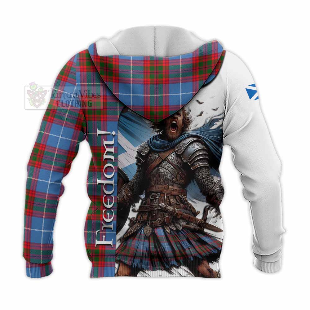 Tartan Vibes Clothing Crichton (Crighton) Crest Tartan Knitted Hoodie Inspired by the Freedom of Scottish Warrior