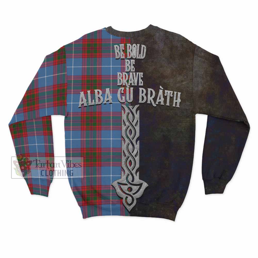 Crichton (Crighton) Tartan Family Crest Sweatshirt Alba Gu Brath Be Brave Lion Ancient Style - Tartan Vibes Clothing