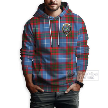Crichton (Crighton) Tartan Hoodie with Family Crest and Bearded Skull Holding Bottles of Whiskey - Tartan Vibes Clothing
