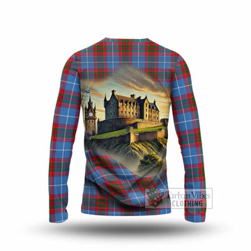 Crichton (Crighton) Tartan Family Crest Long Sleeve T-Shirt with Scottish Ancient Castle Style - Tartan Vibes Clothing