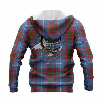 Crichton (Crighton) Clan Crest In Me Tartan Knitted Hoodie Scotland Flag Style