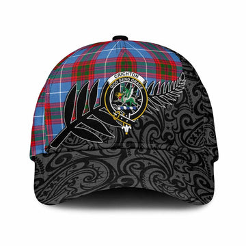 Crichton (Crighton) Crest Tartan Classic Cap with New Zealand Silver Fern Half Style
