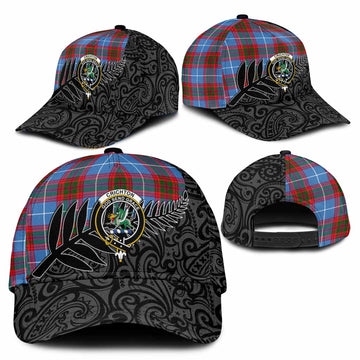 Crichton (Crighton) Crest Tartan Classic Cap with New Zealand Silver Fern Half Style