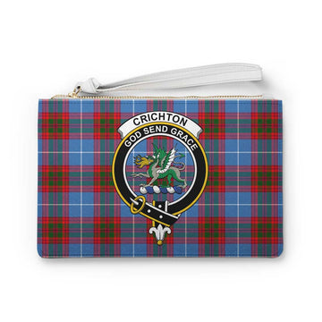 Tartan Vibes Clothing Crichton (Crighton) Family Crest Tartan Clutch Bag