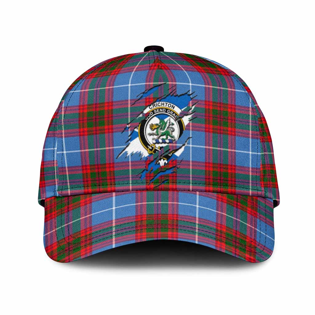 Crichton (Crighton) Tartan Classic Cap with Family Crest In Me Style