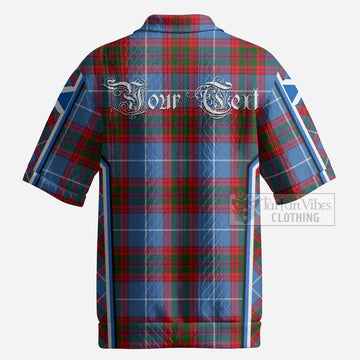 Crichton (Crighton) Tartan Crest Men’s Polo Sweater Top Scotland Coat of Arm Flag Style