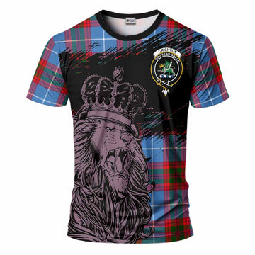 Crichton (Crighton) Tartan Crest T-Shirt Crowned Lion Heritage Style