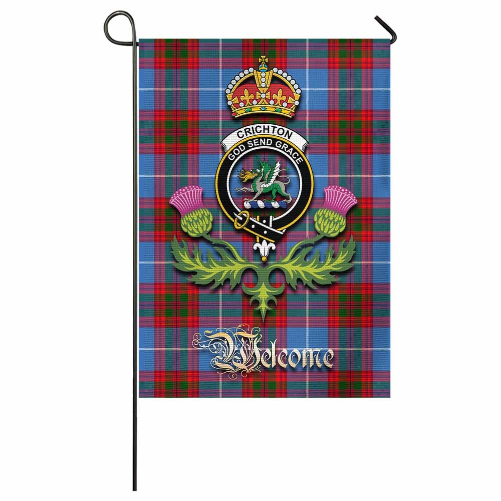 Crichton (Crighton) Tartan Family Crest Garden Flag Royal Thistle Welcome Style - Tartan Vibes Clothing