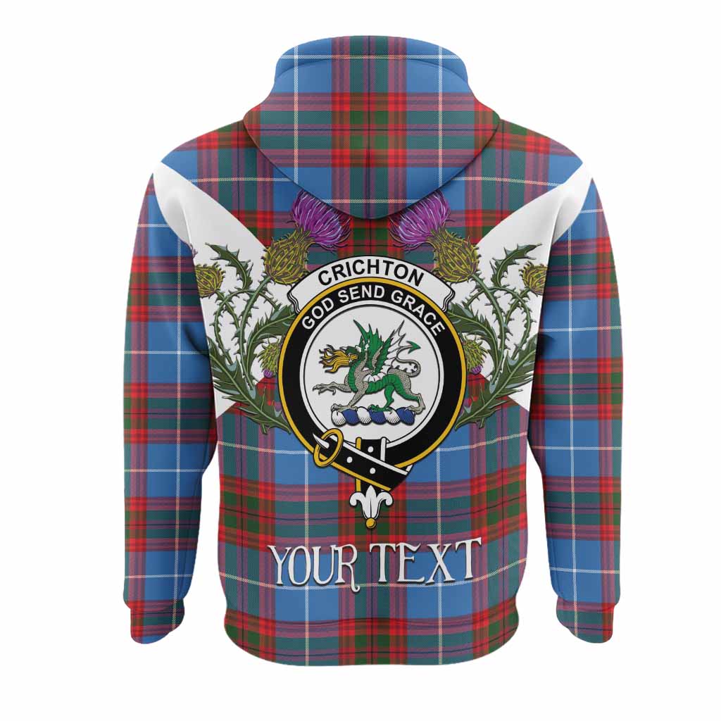 Crichton (Crighton) Tartan Family Crest Hoodie Scottish Burns Night Thistle Floral