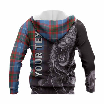 Crichton (Crighton) Tartan Knitted Hoodie Roaring Lion Heritage