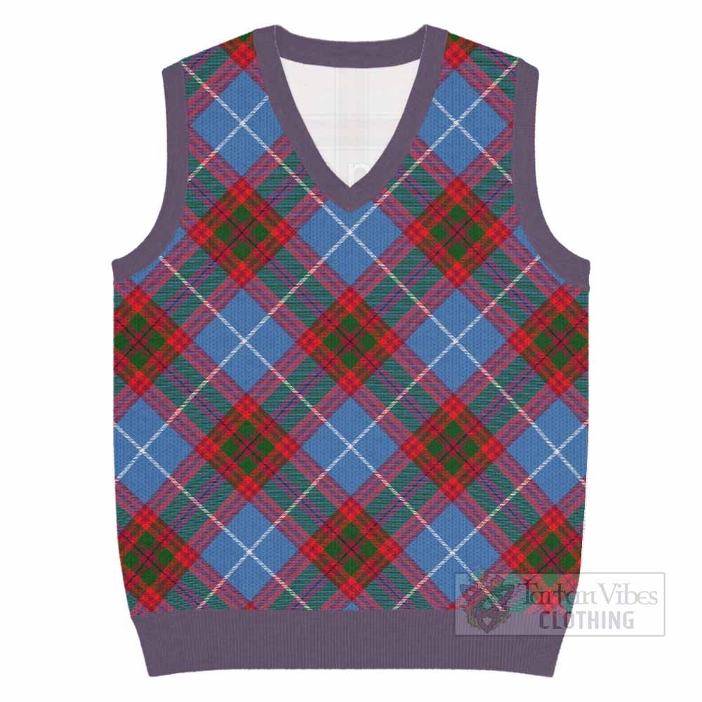 Crichton (Crighton) Tartan  Knitted V-Neck Vest Cross Style