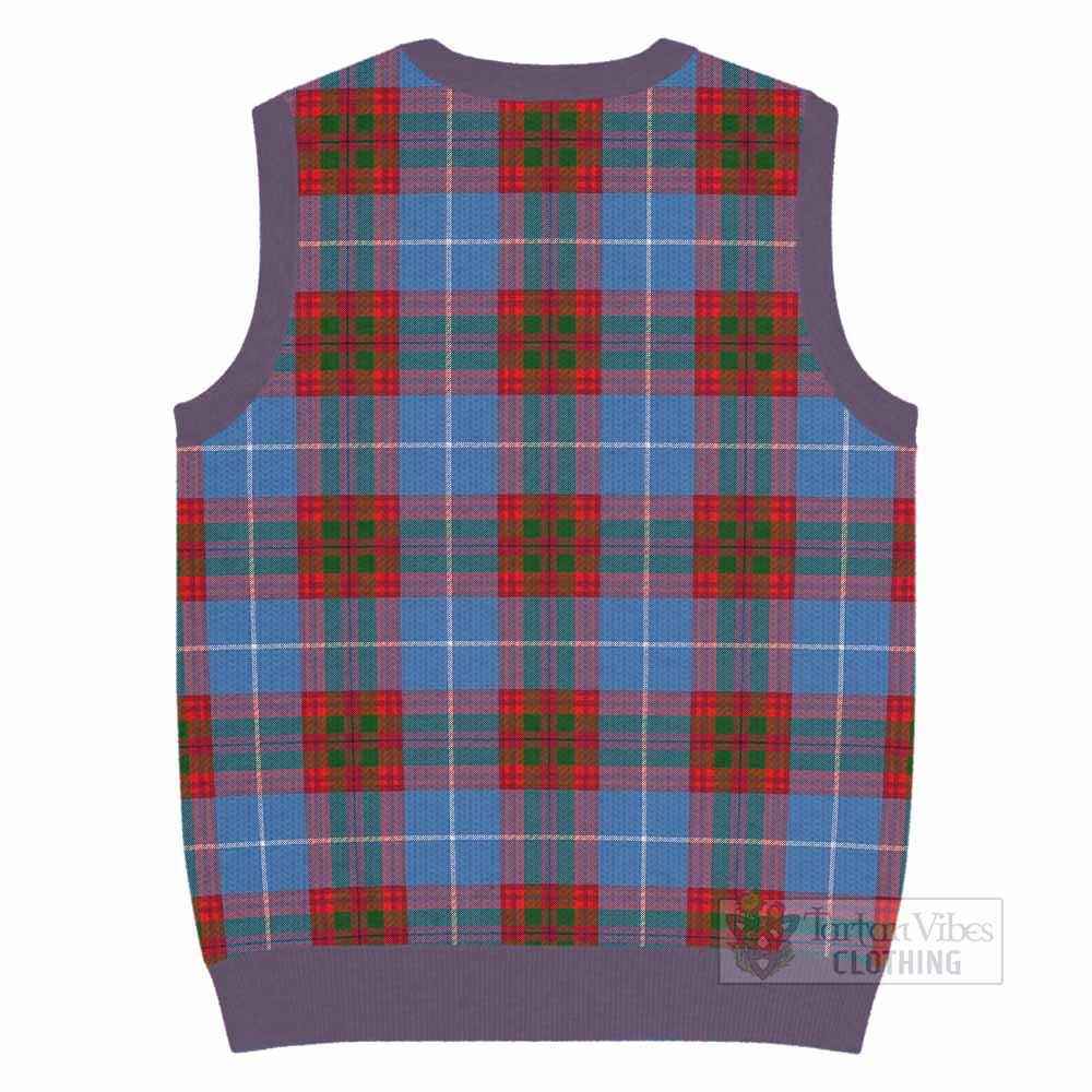 Crichton (Crighton) Tartan Knitted V-Neck Vest with Family Crest - Tartan Vibes Clothing