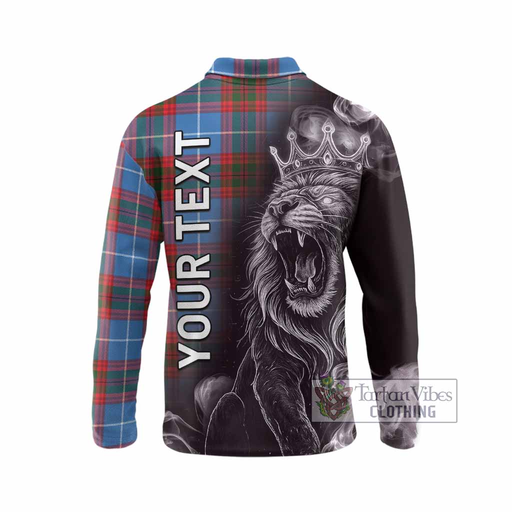 Crichton (Crighton) Tartan Long Sleeve Polo Shirt Roaring Lion Heritage